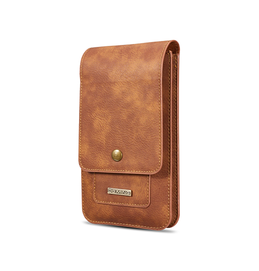 Samsung Galaxy S21    Ming Trade  Læder Bælte Sleeve    Kortholder Brun