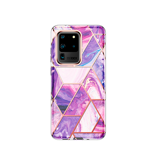 Samsung S20 Ultra Uniq Trade Marble Silikone Cover Lilla