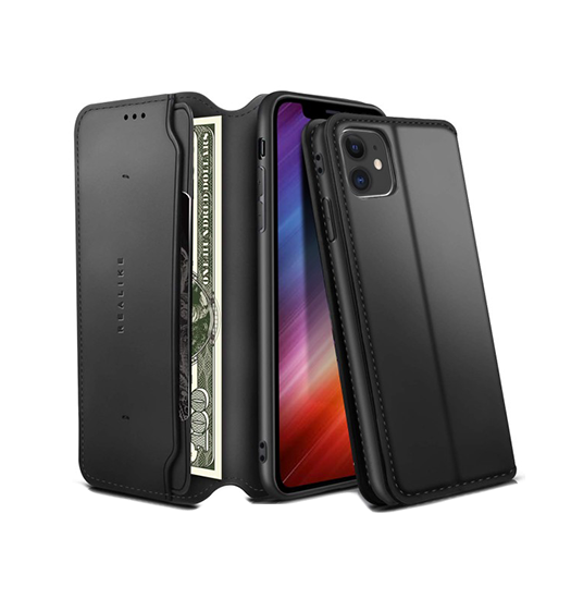 Iphone 11 Realike Trade  Folio Læder Cover    Kortholder Sort