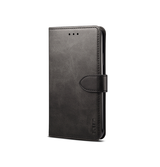 Iphone 13 Pro Gussim Trade  Læder Cover   Etui    Kortholder Sort