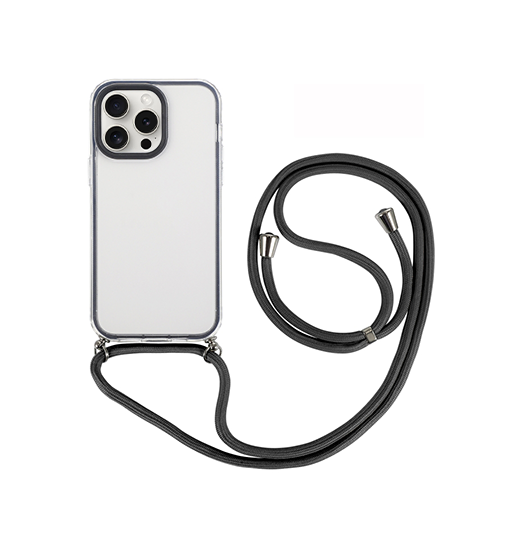 Iphone 14 Pro Max Deluxe Trade Silikone Cover Strop Sort