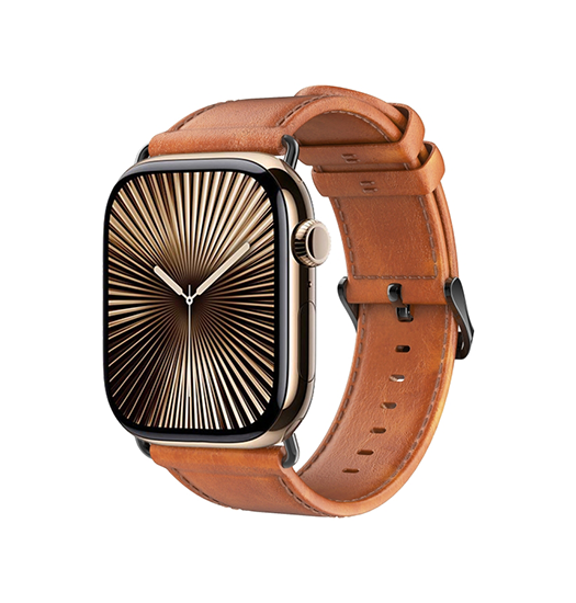 Apple Watch 38 40 41 42mm Dux Ducis Trade Business ægte Læderrem Lys Brun