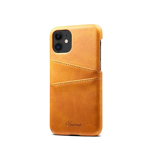 Iphone 11   Design Trade  Læder Cover    Kortholder Lysebrun