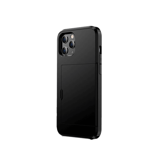 Iphone 12 Pro Max Deluxe Trade  Håndværker Cover    Kortholder Sort