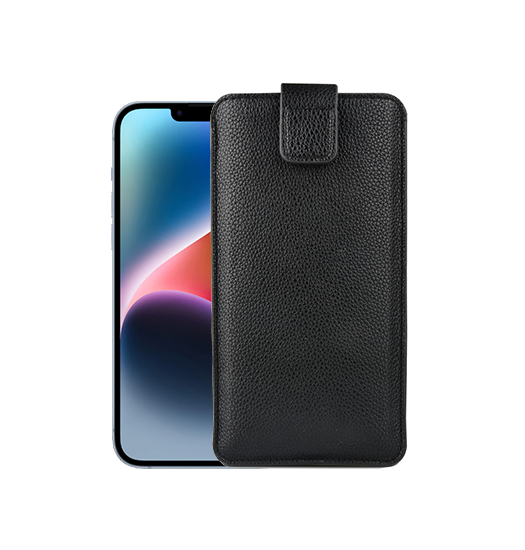 Iphone 14 Verona Læder Sleeve Lukning Black Onyx