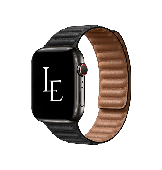 Apple Watch  38 40   41 42mm    Empiri Trade  Magnetisk Læder Rem Sort