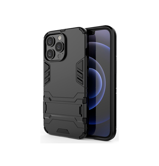 Iphone 13 Pro Max Eagle Trade  Prz Stødsikkert Cover    Kickstand Sort