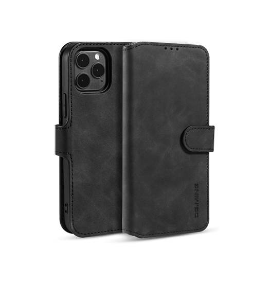 Iphone 11 Pro Max   Ming Trade  Classical Læder Etui   Taske    Pung Sort