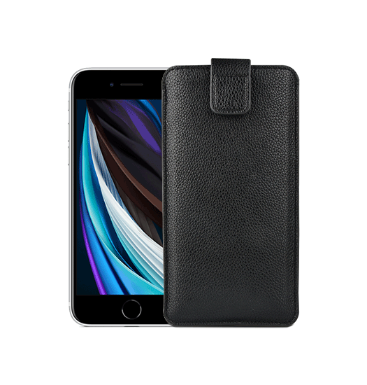 Iphone   6s Plus Verona Læder Sleeve    Lukning Black Onyx