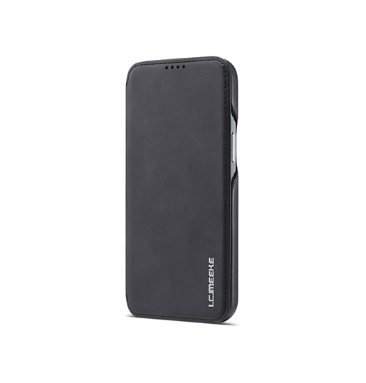 Iphone 12   Imeeke Trade  Læder Flip Cover    Kortholder Sort