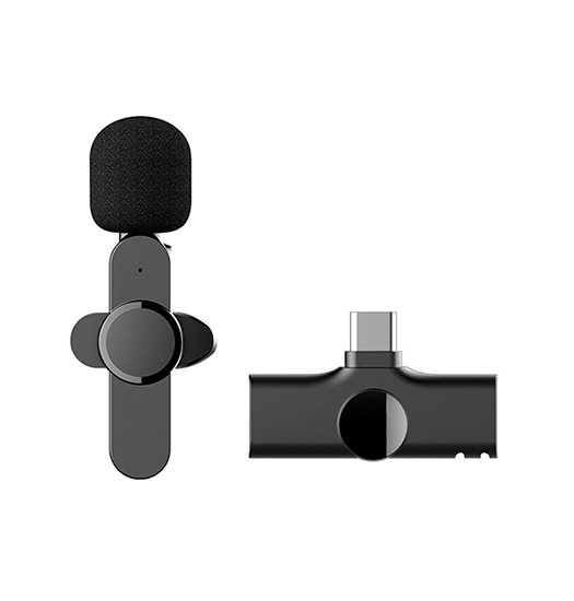 Usb-    Trådløs Mikrofon Til Mobil   Tablet       Sort