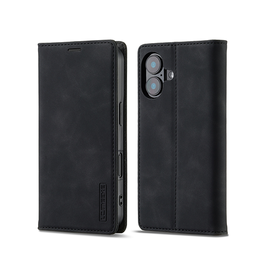 Iphone 16 Imeeke Trade Læder Cover Kortholder Sort