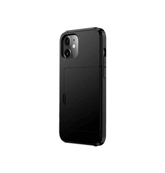 Iphone 12 Deluxe Trade  Håndværker Cover    Kortholder Sort