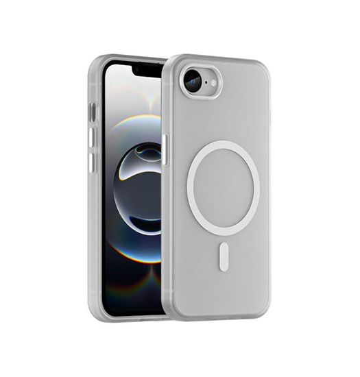 Iphone 16e Delx Trade  Translucent Magsafe Silikone Cover Hvid