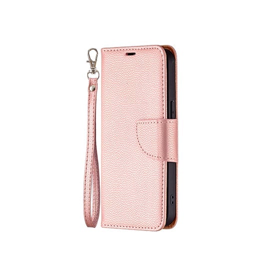 Iphone 13 Pro Aphrodite Læder Etui    Kickstand Rosegold Lyserød