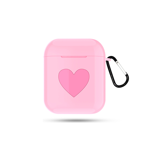 Airpods         Heartbeat Opbevaringstaske Etui Lyserød