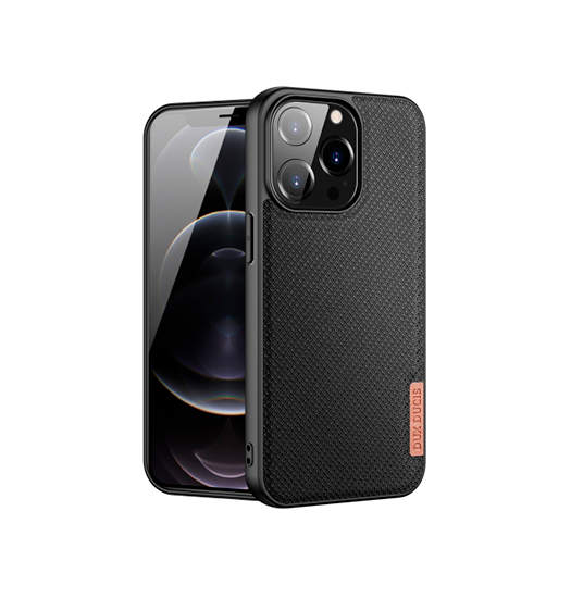 Iphone 13 Pro Dux Ducis  Luxe Cover Tekstil Design Sort