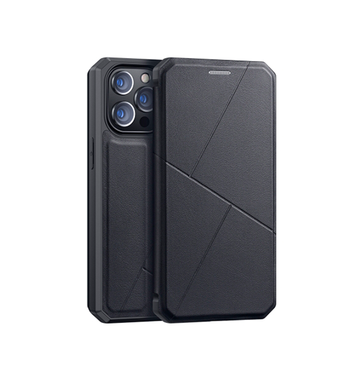 Iphone 13 Pro Dux Ducis Trade  Superior Læder Cover Etui    Kortholder Sort