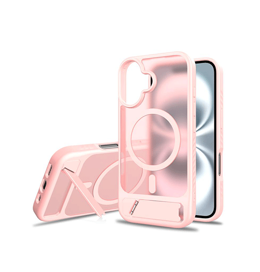 Iphone 16 Plus Frosted Magsafe Cover    Kickstand Pink