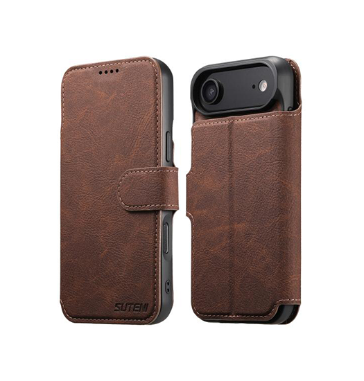Iphone 17 Air Suteni - - Læder Cover Magsafe Brun