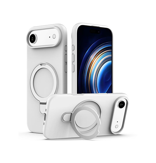 Iphone 17 Air Delx Trade  Silikone Cover    Magsafe Ring  Hvid