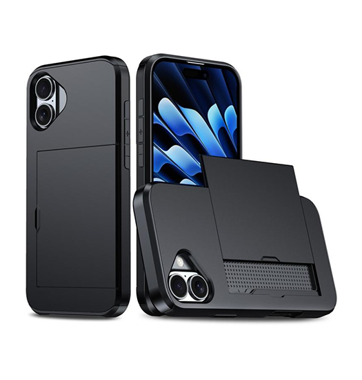 Iphone 17 Deluxe Trade  Håndværker Cover    Kortholder Sort