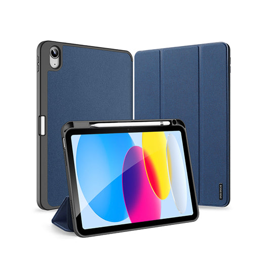 Ipad 11 Quot   2025    Ipad 10   Quot   2022  Dux Ducis Trade  Trifold Læder Cover    Stander Blå