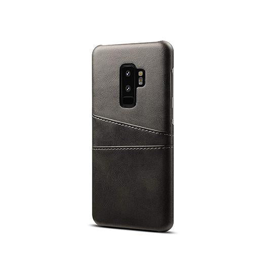 Samsung Galaxy S9 Plus Design Læder Bagcover Sort