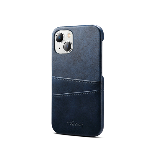Iphone 13   Design Trade  Læder Cover    Kortholder Navy