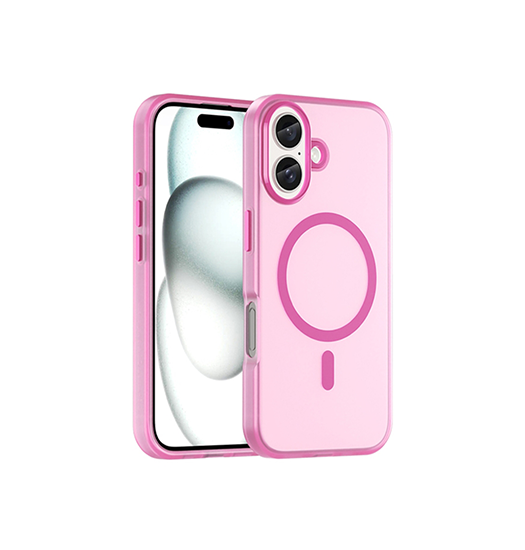 Iphone 16 Plus Delx Trade  Translucent Magsafe Silikone Cover Pink