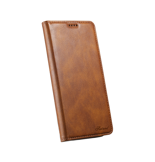 Iphone 16 Suteni  Oil Wax Lædercover Brun
