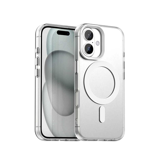 Iphone 17 Delx Trade  Frosted Cover    Magsafe Hvid