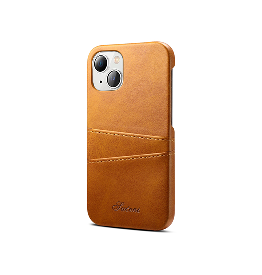 Iphone 13 Mini   Design Trade  Læder Cover    Kortholder Lysebrun