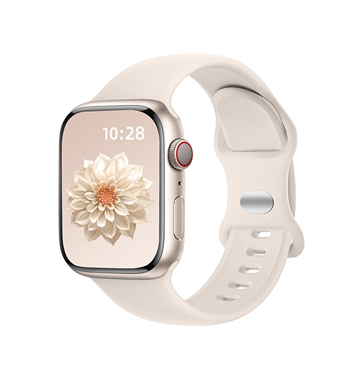 Apple Watch  42 44   45 46 49mm  Luna Silikonerem Mocca