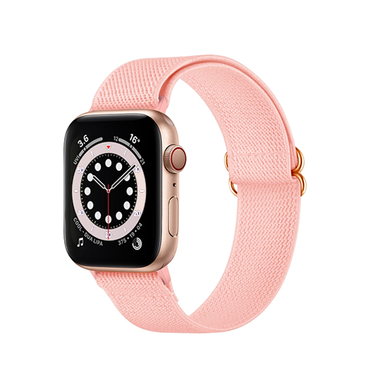 Apple Watch 38 40 41 42mm Polyester Nylon Rem Armbånd Pink