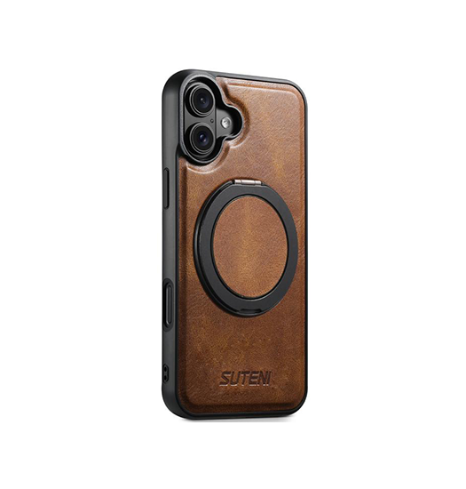 Iphone 17 Suteni  360  Vegan-læder Cover    Magsafe  Brun