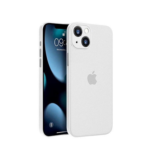 Iphone 14 Plus Ultratynd Matte Series Cover       Hvid Klar