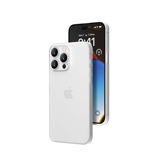 Iphone 14 Pro Max Ultratynd Matte Series Cover       Hvid Klar