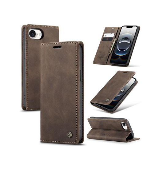 Iphone 16e Caseme Trade  Noble Læder Etui   Pung Brun