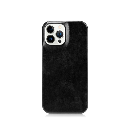 Iphone 13 Pro Lux Trade  Læder Bagside Cover Sort
