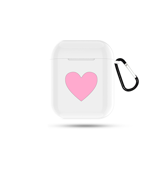 Airpods         Heartbeat Opbevaringstaske Etui Hvid