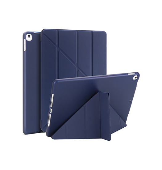 Ipad 10   Quot         2019 2020 2021  Orgami Trifold Læder Cover    Stander Navy