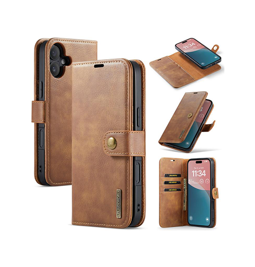 Iphone 17   Ming Trade  Vintage  - -  Læder Etui    Cover Brun
