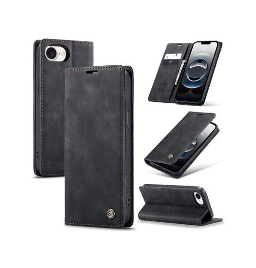 Iphone 16e Caseme Trade  Noble Læder Etui   Pung Sort