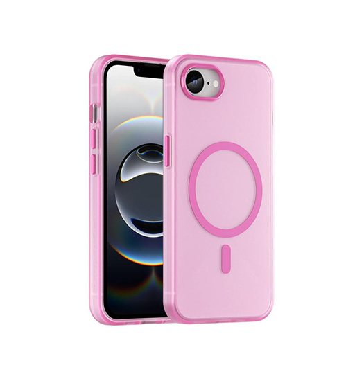 Iphone 16e Delx Trade  Translucent Magsafe Silikone Cover Pink