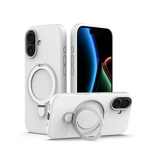 Iphone 17 Delx Trade  Silikone Cover    Magsafe Ring  Hvid
