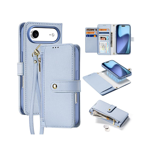 Iphone 17 Air Dux Ducis Trade   - -  Læder Etui    Aftageligt Cover Blå