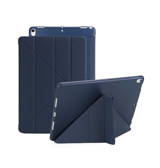 Ipad Air      2020 2022  Orgami Trifold Læder Cover    Stander Navy