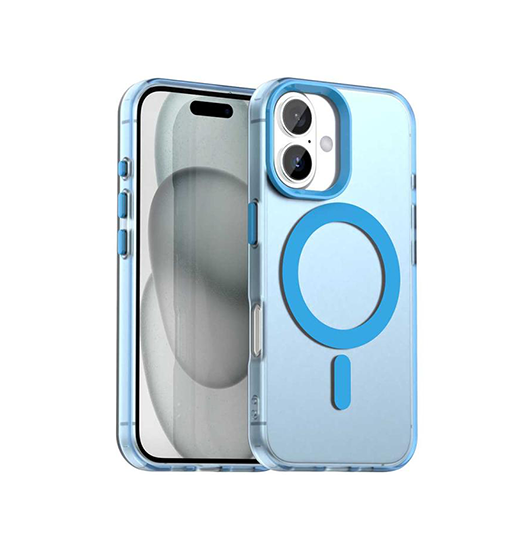Iphone 17 Delx Trade  Frosted Cover    Magsafe Blå