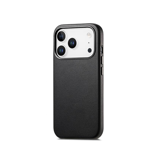 Iphone 17 Pro Delx  Læder Cover Magsafe Kompatibel Sort
